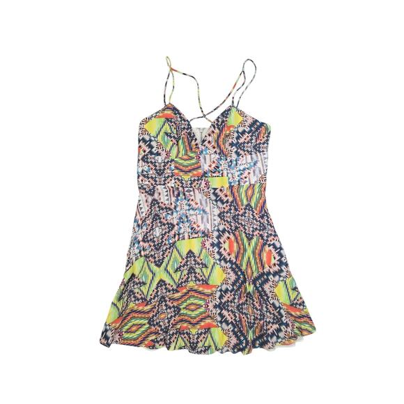 NBD x Naven Twins Multicolor Tribal Print Mini Dress Size M - Picture 1 of 8